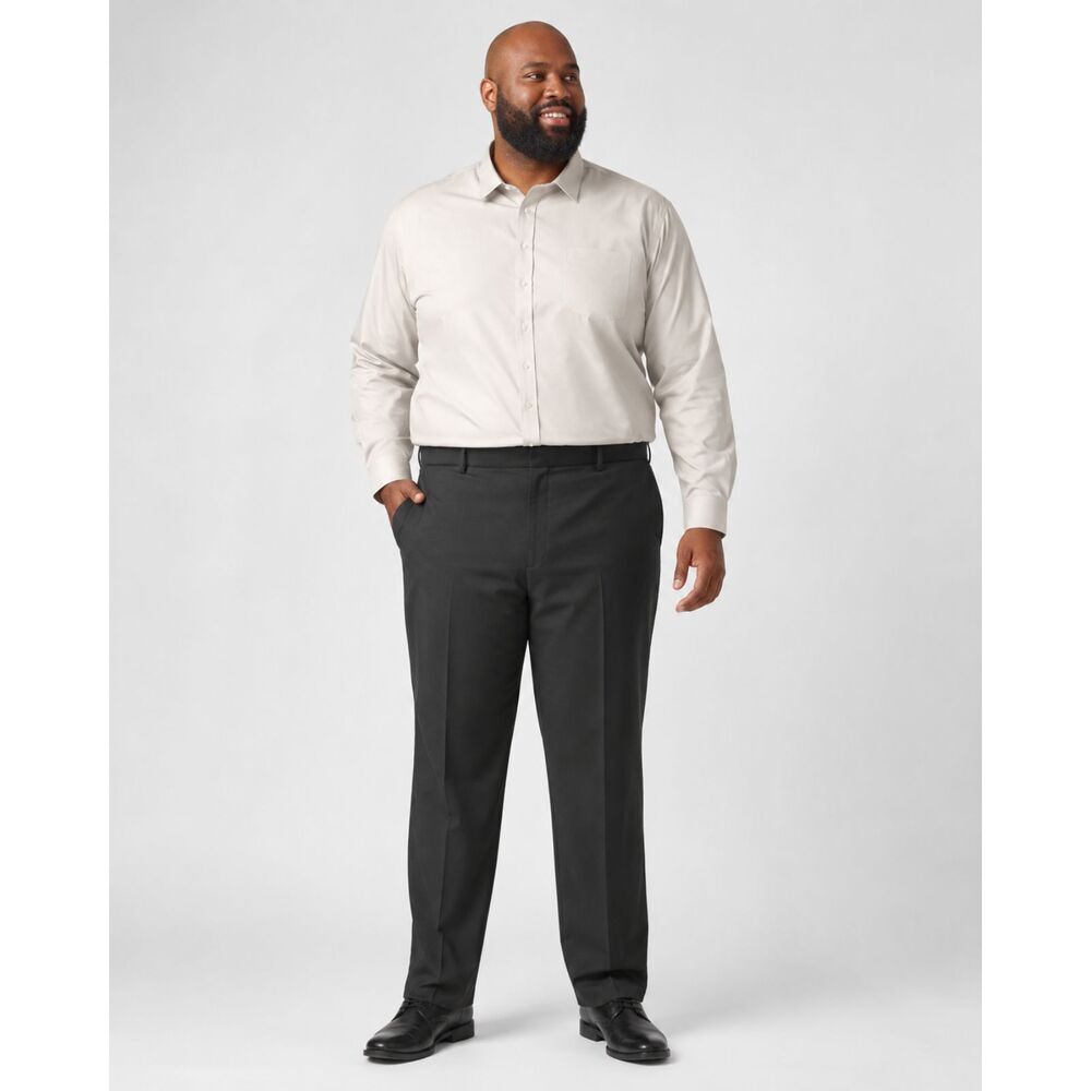 Haggar Big & Tall Pants Premium Comfort Men 42x29 Classic Fit Stretch Stria NWT